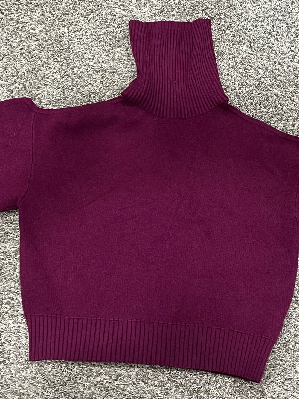 Justfab women’s sweater with cut outs on shoulders